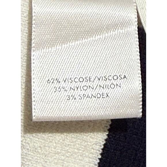 NWT Ann Taylor Women's Black/White Striped Polo Crop Sweater Top - Size M/P - Picture 10 of 12